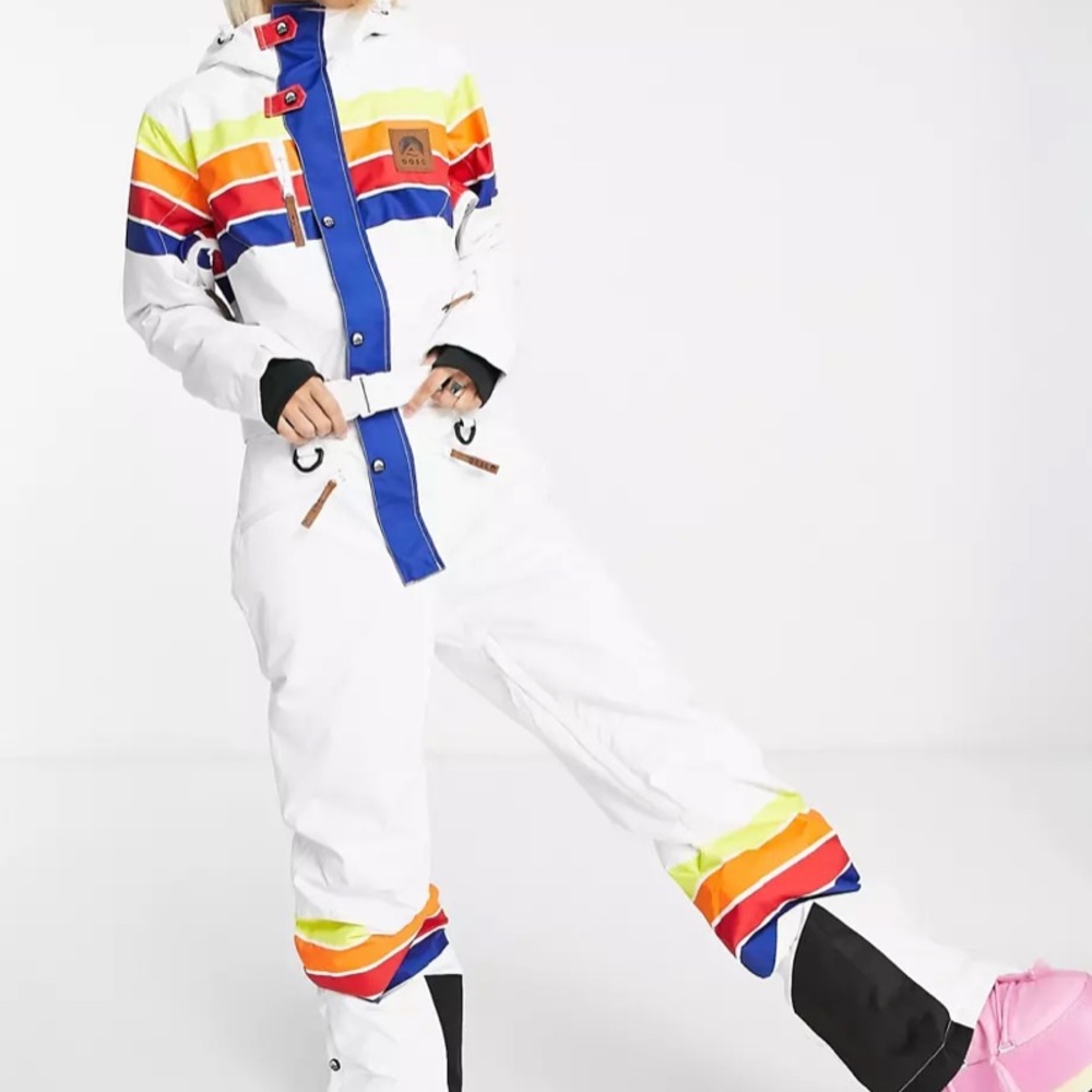 OOSC Ricky Bobby Female Fit Ski Suit in White